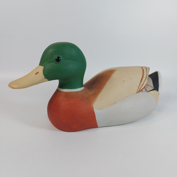 Schmid Duck Decoy Ceramic Music Box Mallard Moonlight Serenade Hand Painted 1982 - Picture 1 of 10